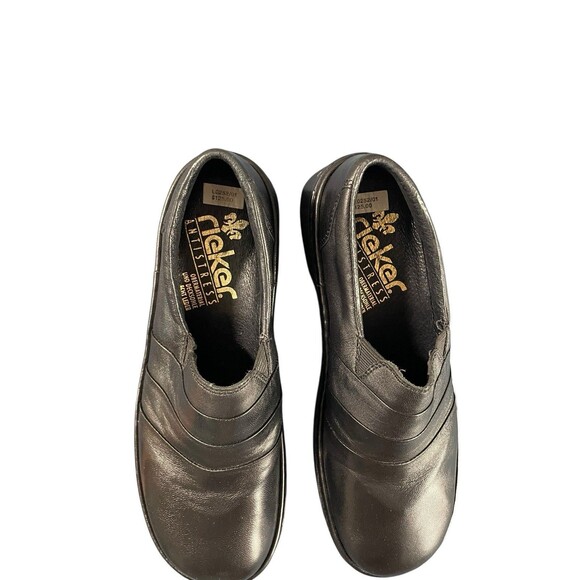 Rieker Antistress Black Leather Elastic Side Women’s Shoes Size EU 37 Work Shoe - Picture 4 of 10